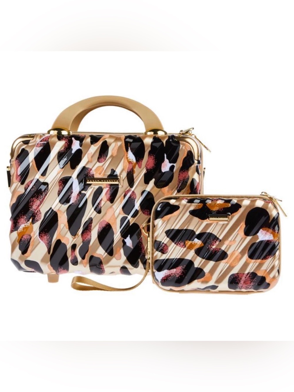 Marcy McKenna Gold Pattern Travel Case and Mini Case